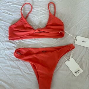 MIKOH BIKINI SET IN CORAL SIZE SML
